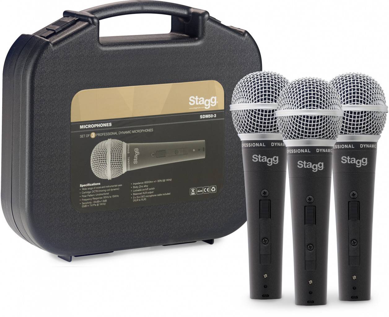 Микрофон вокальный STAGG SDM50-3
