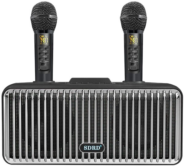 Караоке система с двумя радиомикрофонами  SDRD SD-319 Black