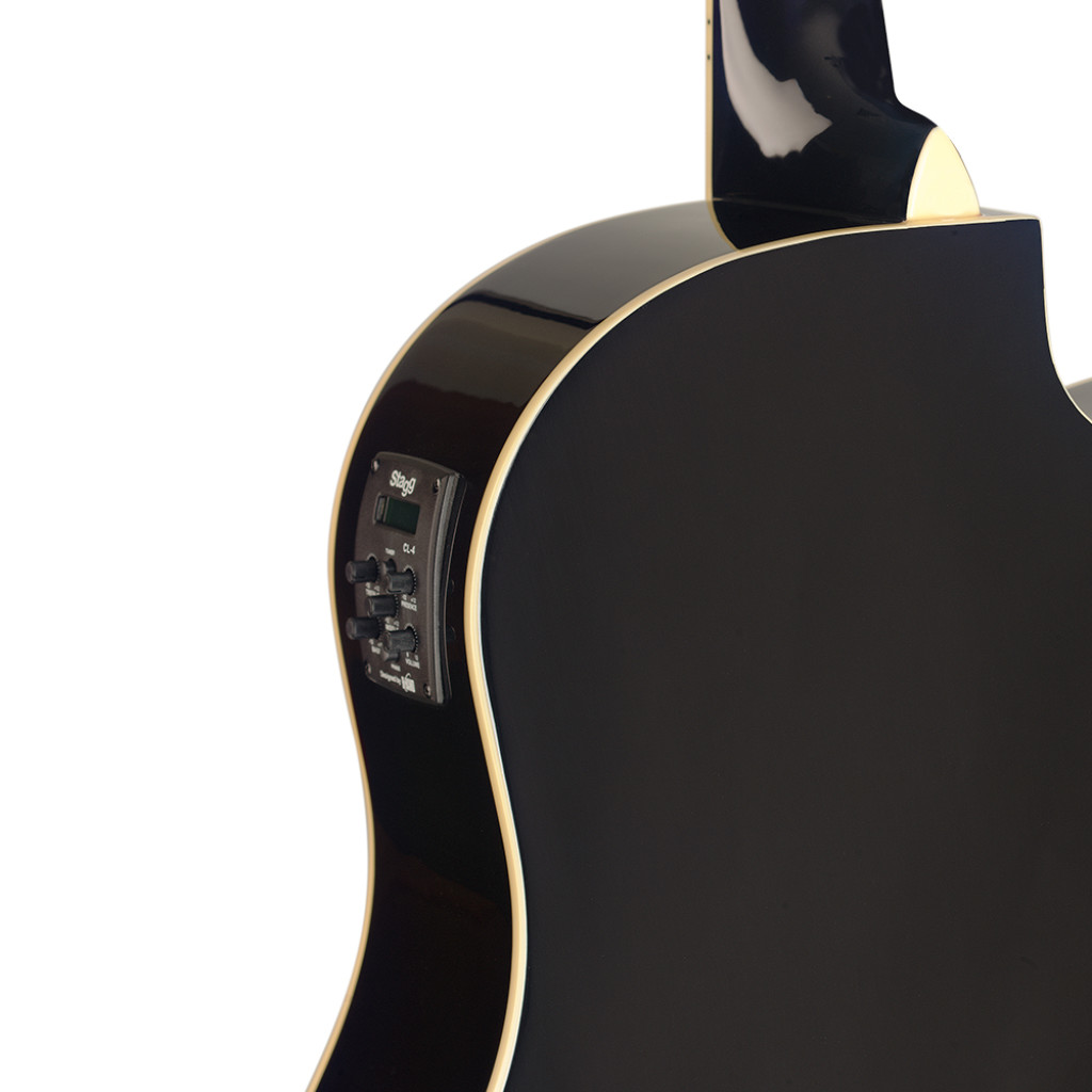 Гитара электроакустическая STAGG SA35 DSCE-BK LH