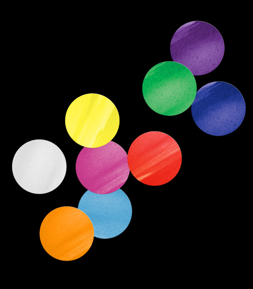 Конфетти бумажное Круги мульти