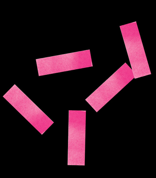 Конфетти бумажное 17х55 мм Розовое