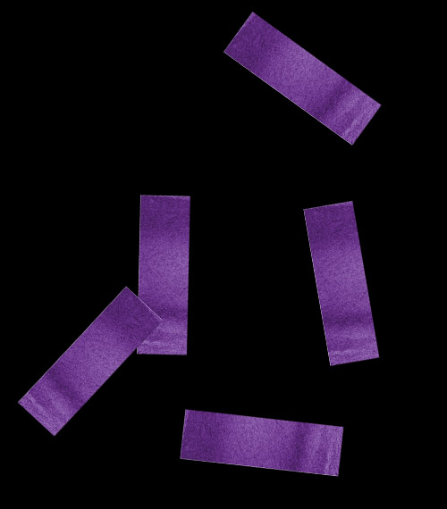 Конфетти бумажное 17х55 мм Фиолетовое