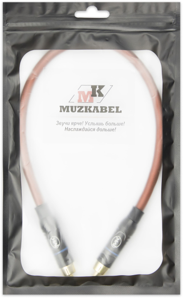 Патч-кабель MUZKABEL RCXMK5BP - 0.3 метра, RCA – RCA (Синее кольцо)