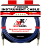 Гитарный кабель MUZKABEL JSLIK1(RX) - 8 метров, JACK - JACK (Отсечка)