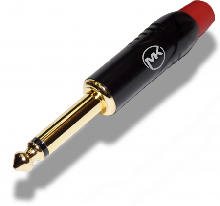 Разъем Jack (mono) MUZKABEL MJ-2G RD