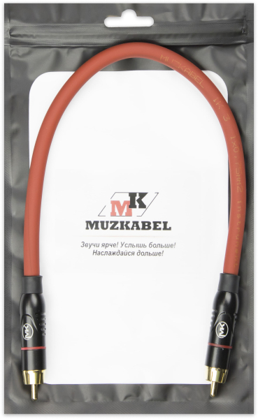 Патч-кабель MUZKABEL RCBIK3RP - 0.2 метра, RCA – RCA (Красное кольцо)