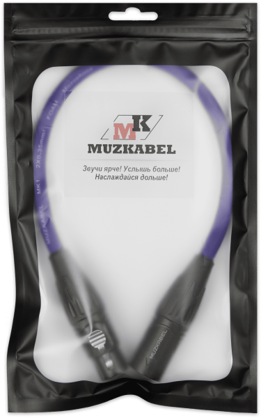 Патч-кабель MUZKABEL XXFMK1VP - 0.5 метра, XLR - XLR