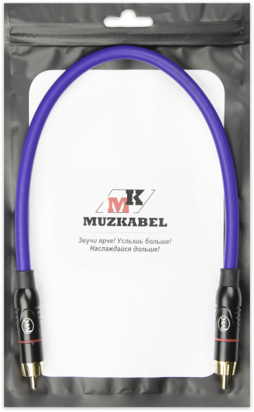 Патч-кабель MUZKABEL RSFIK4VP - 0.5 метра, RCA – RCA (Красное кольцо)