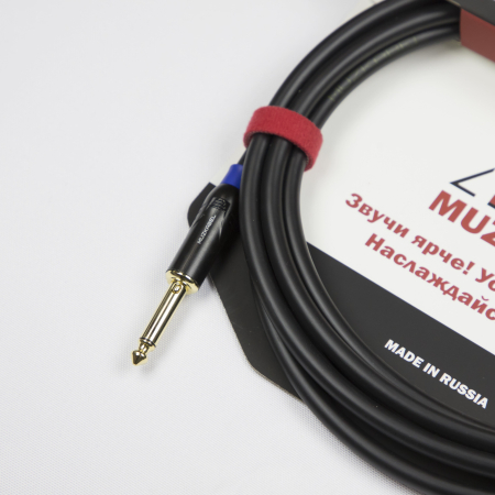 Гитарный кабель MUZKABEL CJXMK3(RX) - 3 метра, JACK - JACK (Отсечка)