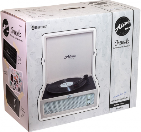 Виниловый проигрыватель Alive Audio TRAVELS TRV-07-IV Ivory