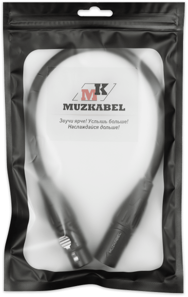 Патч-кабель MUZKABEL XXFMK1BP - 0.5 метра, XLR - XLR