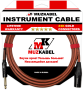 Гитарный кабель MUZKABEL AXSMK5B - 1,5 метра, JACK (моно) - XLR (папа)