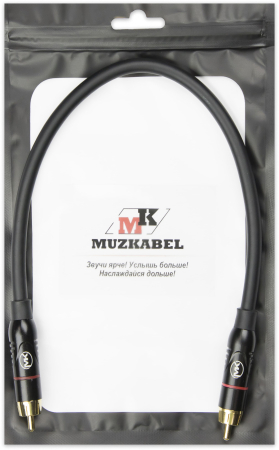 Патч-кабель MUZKABEL RCBIK3P - 0.1 метра, RCA – RCA (Красное кольцо)