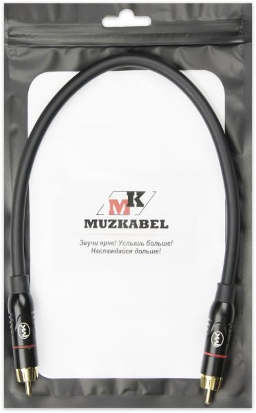 Патч-кабель MUZKABEL RCBIK3P - 0.5 метра, RCA – RCA (Красное кольцо)