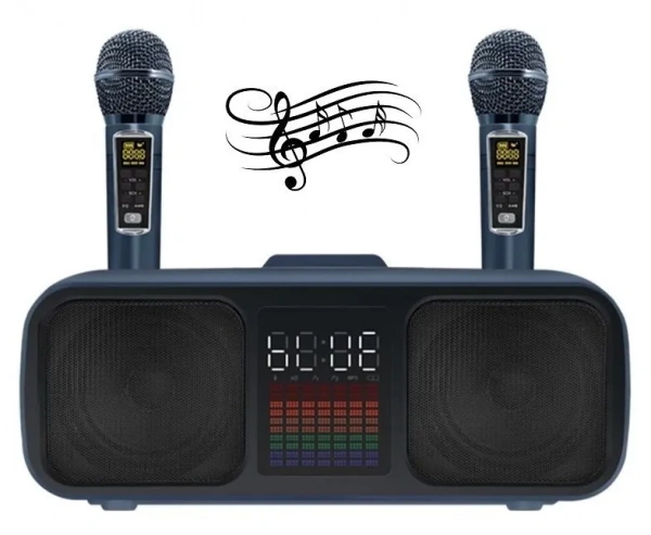 Караоке система с двумя радиомикрофонами SDRD SD 318 Dark Blue