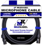 Микрофонный кабель MUZKABEL XXFMK1B - 3 метра, XLR – XLR