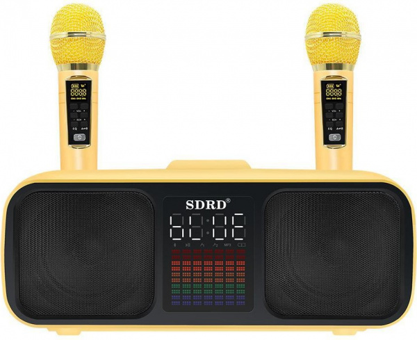 Караоке система с двумя радиомикрофонами SDRD SD 318 Gold