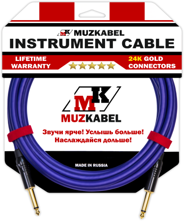 Гитарный кабель MUZKABEL JJFMK1V - 4,5 метра, JACK (моно) - JACK (моно)