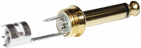 Разъем Jack (mono) MUZKABEL MJ-2G RD