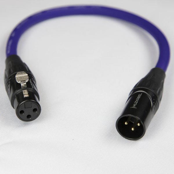 Патч-кабель MUZKABEL XXFMK1VP - 0.5 метра, XLR - XLR