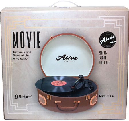 Виниловый проигрыватель Alive Audio MOVIE MVI-05-FC French Chocolate