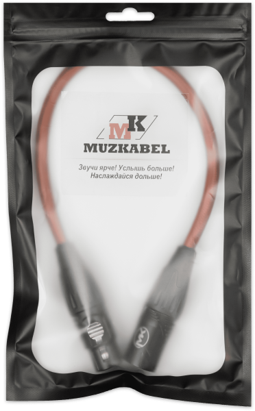 Патч-кабель MUZKABEL XXSMK5BP - 0.5 метра, XLR - XLR