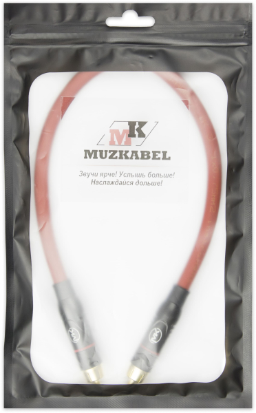 Патч-кабель MUZKABEL RCBIK3RP - 0.1 метра, RCA – RCA (Красное кольцо)