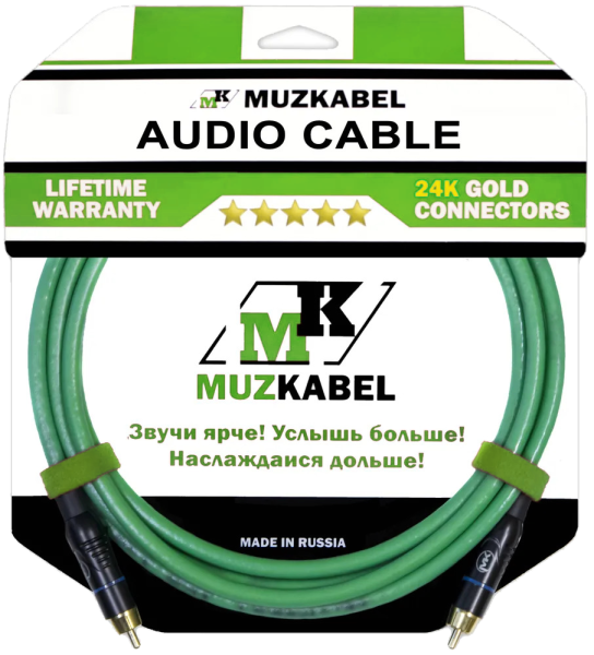 Аудио кабель MUZKABEL SRCIK2 - 6 метров, RCA - RCA