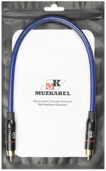 Патч-кабель MUZKABEL RSLIK1P - 0.1 метра, RCA – RCA (Красное кольцо)