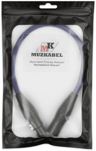 Патч-кабель MUZKABEL XXSMK5SP - 0.5 метра, XLR - XLR