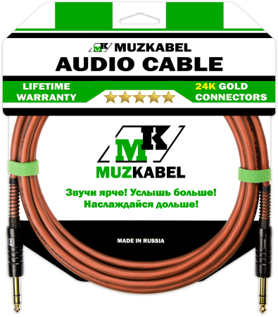 Аудио кабель MUZKABEL BZMK5B - 5 метров, JACK (стерео) - JACK (стерео)