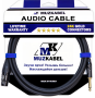 Микрофонный кабель MUZKABEL XJFMK1B - 15 метров, JACK (моно) - XLR (мама)