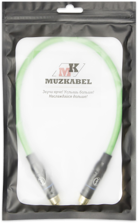 Патч-кабель MUZKABEL SRCIK2P - 0.5 метра, RCA – RCA (Синее кольцо)
