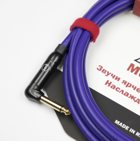 Гитарный кабель MUZKABEL JJFMK1V(R) - 15 метров, JACK - JACK (Угловой)