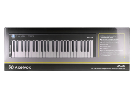 MIDI клавиатура Axelvox KEY49j White