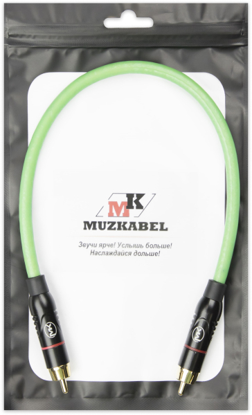 Патч-кабель MUZKABEL SRCIK2P - 0.5 метра, RCA – RCA (Красное кольцо)